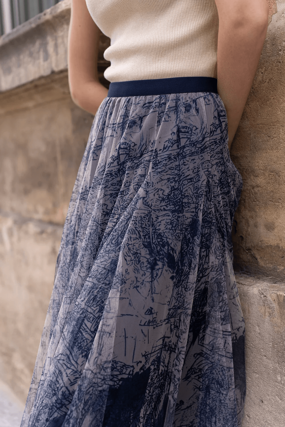 Amber Print Tulle Skirt