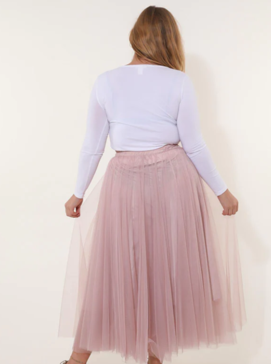 Carrie Tulle Skirt Blush-S/M-Fi&Co Boutique