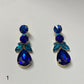 Chunky Blue Diamond Drop Earrings-Fi&Co Boutique