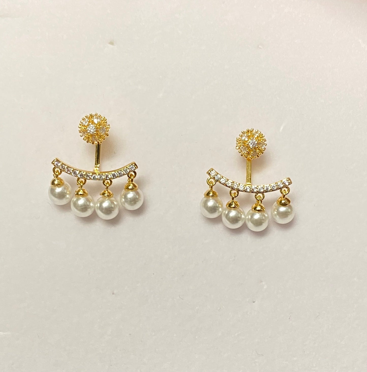 Gold and Pearl Earrings-Fi&Co Boutique