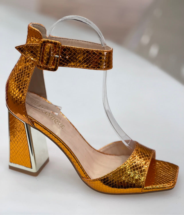 Melina Orange Shimmer Heel Sandals-36-Fi&Co Boutique