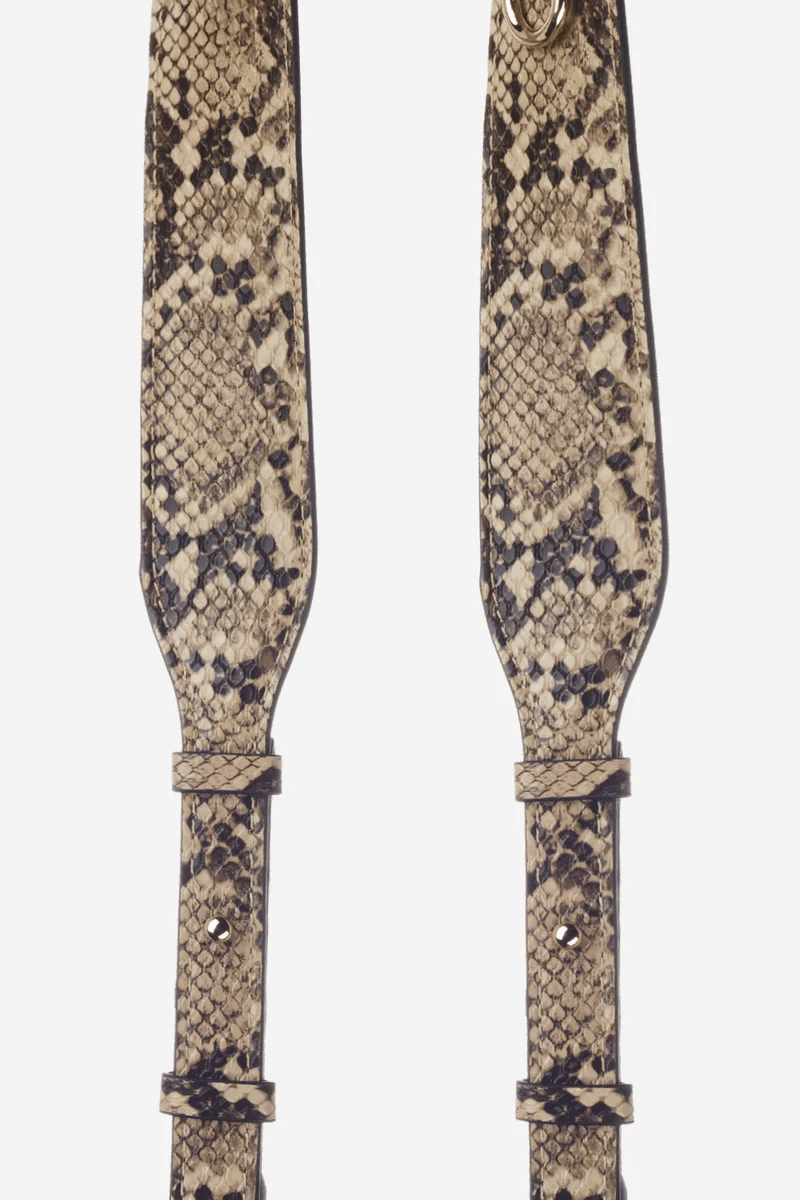 Nora Long Faux Snake Leather Phone Chain