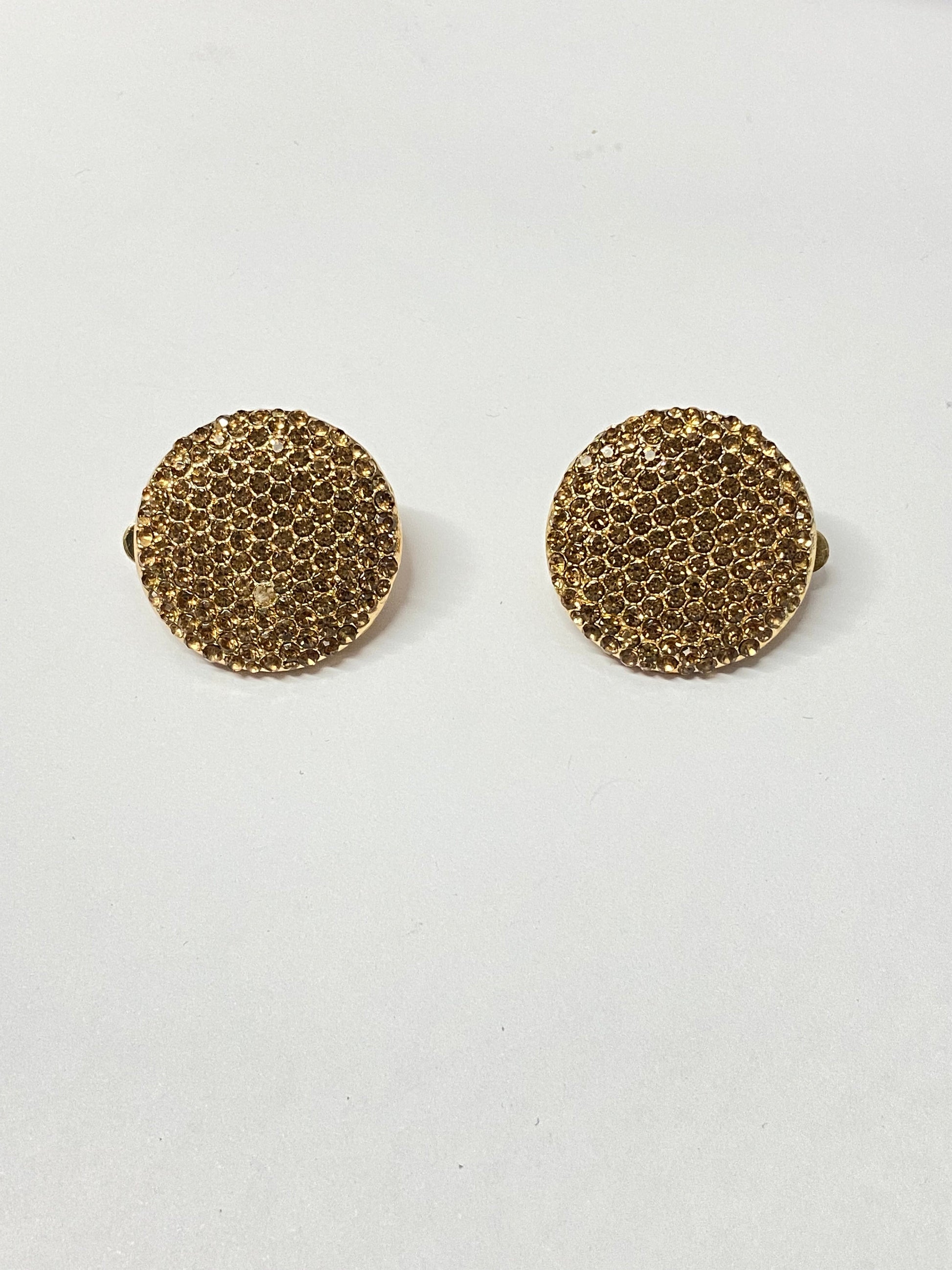 Round Gold Clip On Earrings-Fi&Co Boutique